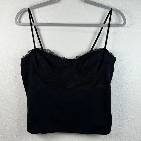 CAMI NYC Black Lace Bustier Cami Top NWT Whimsigoth Romantic Goth Rave Sexy M - Picture 3 of 8